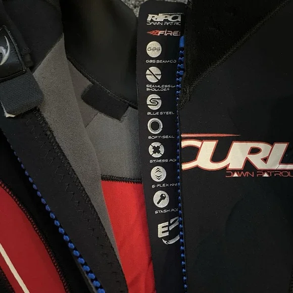 Rip Curl Wetsuit Dawn E3 Patrol Men S Ultimate Sealed Soft Collar Pockets - Picture 5 of 16